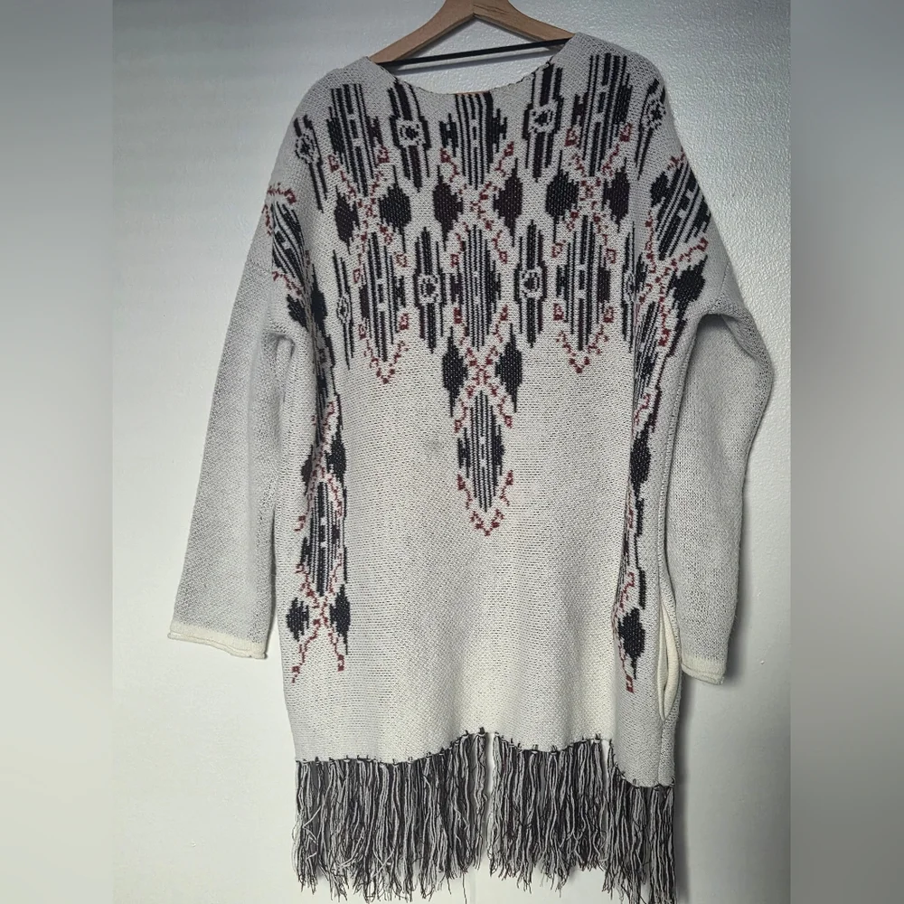 SHYANNE Country Open Front Cardigan Sweater Western Bohosouthwestern boho. SizeL